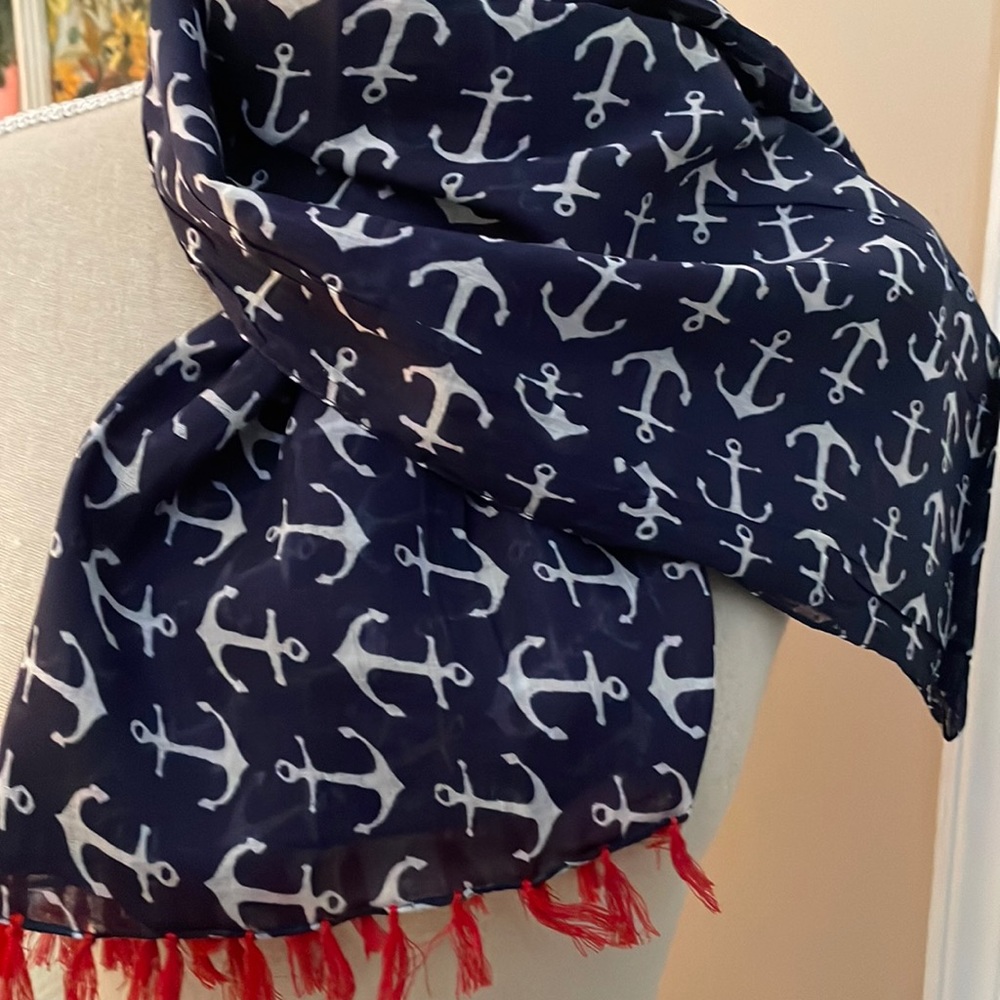 Anchor print scarf